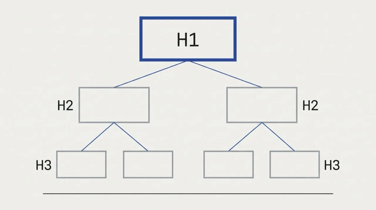 一页一个 H1：标题层级树